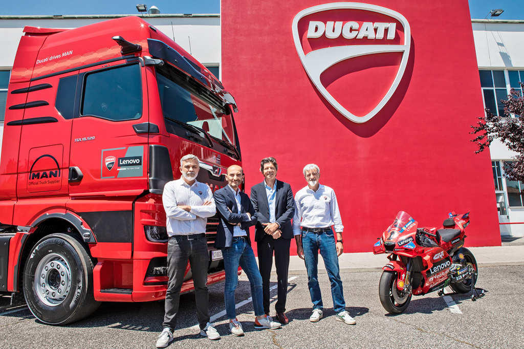 マン・トラック・バスとドゥカティ・レノボチームが強力なパートナーシップを結成、MotoGPレースに向けて共に進撃！